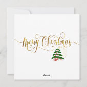 Vintage kerst 1950's paar feestdagenkaart (Achterkant)