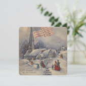 Vintage Kerst Amerikaanse Kerk Feestdagenkaart (Staand voorkant)