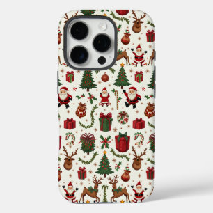 Vintage Kerst Apple iPhone 16 Pro Hoesje