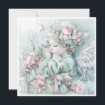 Vintage Kerst Baby Angel Pastel Feestdagenkaart<br><div class="desc">Elegant vintage kerst wenskaart met een pastel blauwgroen,  roze en blauw baby engel. Gepersonaliseerd op de achterkant met uw bericht en naam. Neem contact met mij op voor hulp bij uw maatwerk of om extra matching of coördinatie van Zazzle producten aan te vragen.</div>