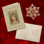 Vintage Kerst Baby Jezus Katholieke priester Feestdagen Kaart<br><div class="desc">Omarm de soepelheid van onze Vintage Christmas Baby Jesus Catholic Priest Christmas Kaart! Terwijl de kaart een boodschap voor een katholieke priester suggereert, kunt u deze met onze gebruiksvriendelijke sjabloon personaliseren voor elke speciale ontvanger. Wijzig de tekst moeiteloos om de kaart aan te passen aan uw gewenste boodschap, waardoor het...</div>