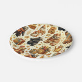 Vintage Kerst Beer Papieren Bordje (Gekanteld)