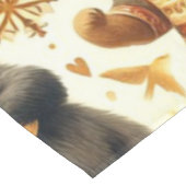 Vintage Kerst Beer Tafelkleed (Gekanteld)