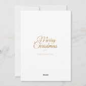 Vintage kerst besneeuwd landschap feestdagenkaart (Achterkant)