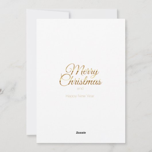 Vintage kerst besneeuwd landschap feestdagenkaart (Achterkant)