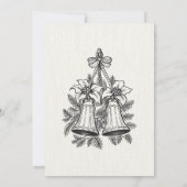 Vintage Kerst bloembellen Kaart (Achterkant)