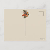 Vintage Kerst Botanicals Briefkaart (Achterkant)