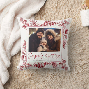 Vintage Kerst Botanisch Kussen