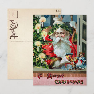 Vintage kerst-Briefkaart met kerst Briefkaart