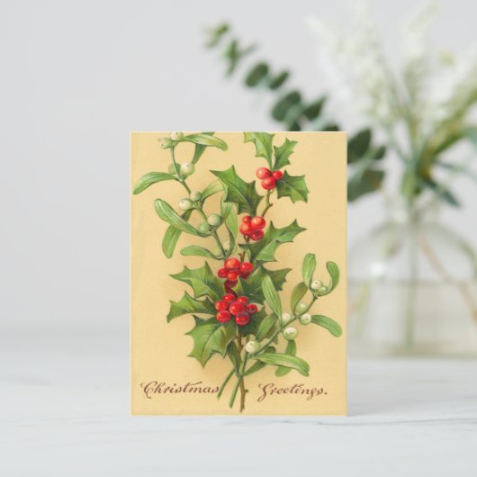 Vintage kerst Briefkaarten (Staand voorkant)