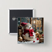 Vintage Kerst - Button (Voorkant /achterkant)