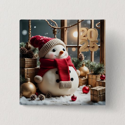 Vintage Kerst - Button (Voorkant)