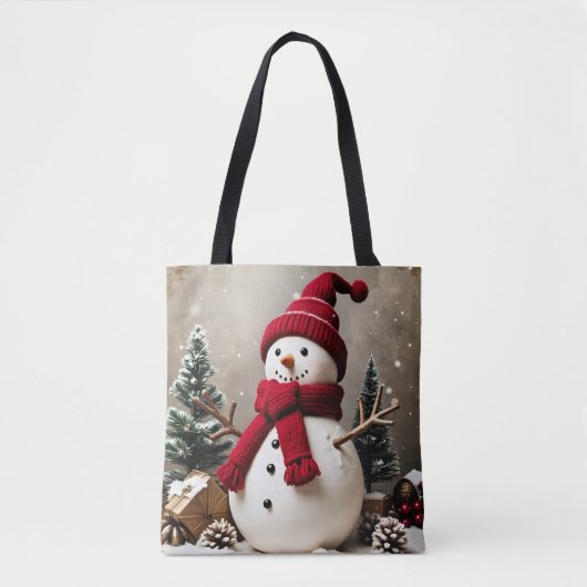 Vintage Kerst - Canvas tas (Voorkant)