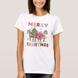 Vintage kerst cartoon t-shirt
