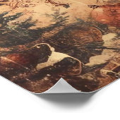 Vintage Kerst Collage Poster (Hoek)