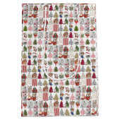 Vintage Kerst Collage | Retro Kerstcadeau Medium Cadeauzakje (Achterkant)