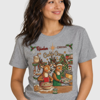 Vintage Kerst Cute Bakken Vakantie Design Tri-Blend Shirt