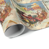 Vintage kerst, de avond voor kerst cadeaupapier (Rol Hoek)