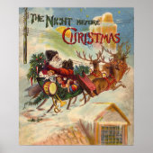 Vintage kerst, de avond voor kerst poster (Voorkant)