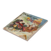Vintage kerst, de avond voor kerst tegeltje (Zijkant)