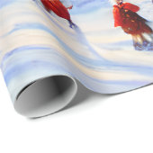 Vintage Kerst dorp inpakpapier (Rol Hoek)