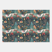 Vintage Kerst dorp inpakpapier Vel (Voorkant)