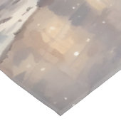 Vintage Kerst Dorp Straat Vakantie Tafelkleed (Gekanteld)