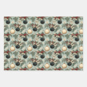 Vintage Kerst Elegance Design Inpakpapier Vel (Voorkant)