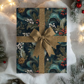 Vintage Kerst Elegante Sparkle Cadeaupapier