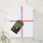 Vintage Kerst Elegantie Portret Cadeaulabel (Met Touw)
