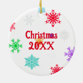 Vintage kerst elf gepersonaliseerd keramisch ornament (Achterkant)