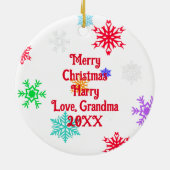 Vintage kerst elf gepersonaliseerd keramisch ornament (Achterkant)