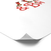 Vintage Kerst Elfen Santa Kleine Helpers Poster (Hoek)