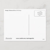 Vintage Kerst Elven Gift Giving Feestdagenkaart (Achterkant)