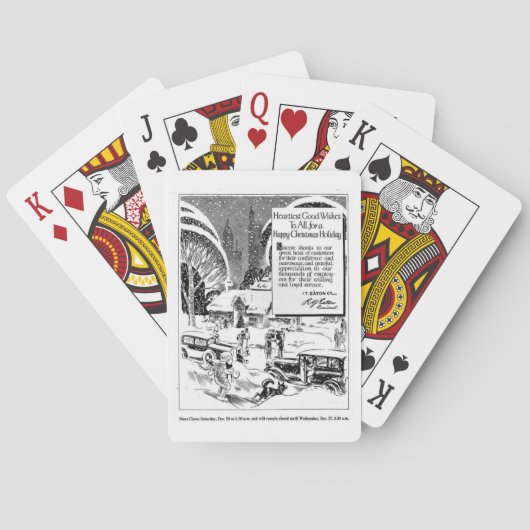 Vintage kerst en speelkaarten (Achterkant)