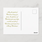 Vintage kerst engel en konijn briefkaart (Achterkant)