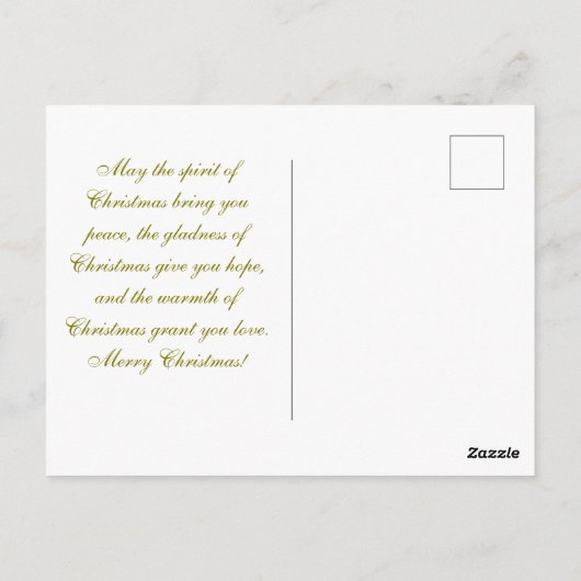 Vintage kerst engel en konijn briefkaart (Achterkant)