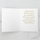 Vintage kerst engel en konijn kaart (Binnen)