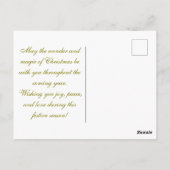 Vintage kerst engel en lantaarn briefkaart (Achterkant)