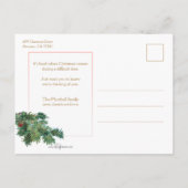 Vintage kerst engel, ster & sneeuw bedekte den briefkaart (Achterkant)