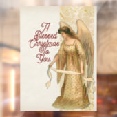 Vintage Kerst Engel Venster Cling Raamsticker (Vel 2)