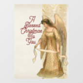 Vintage Kerst Engel Venster Cling Raamsticker (Vel)