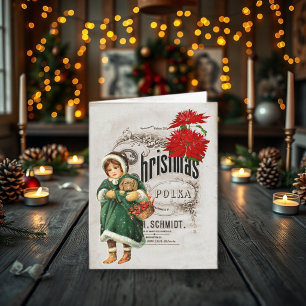 Vintage Kerst Ephemera Ad Joy to the World Feestdagen Kaart