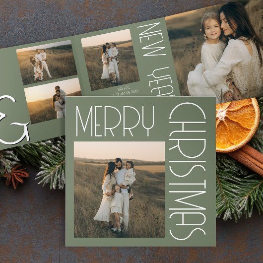 Vintage Kerst Esthetisch Gepersonaliseerd Moss Gre Drieluik Programma