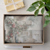 Vintage Kerst Ezel En Roodborst Decoupage Tissuepapier (Geschenk)