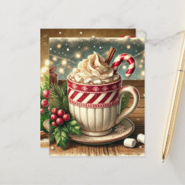Vintage Kerst Feestelijke Hot Chocolate Scrapbook