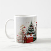 Vintage Kerst Feestelijke Vakantiehuizen Koffiemok (Links)