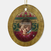 Vintage Kerst Foto Ornament (Links)