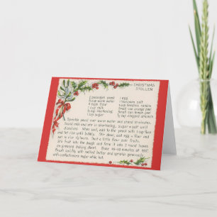 Vintage Kerst Gestolen Recept Kerst Kaart