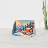 Vintage kerst gevouwen kaart (Voorkant)